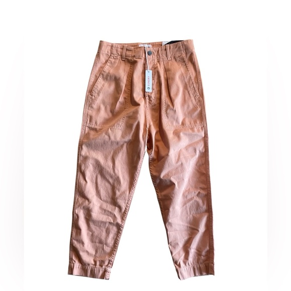 NWT Sundry Military Pocket pant w/ Tapered Legs in Clay (orange) size 28 cropped - Picture 1 of 11